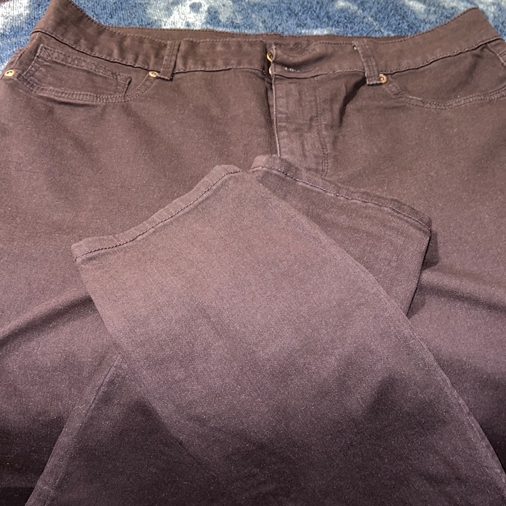 Deep plum Maurice’s high rise straight/skinny pants size 16